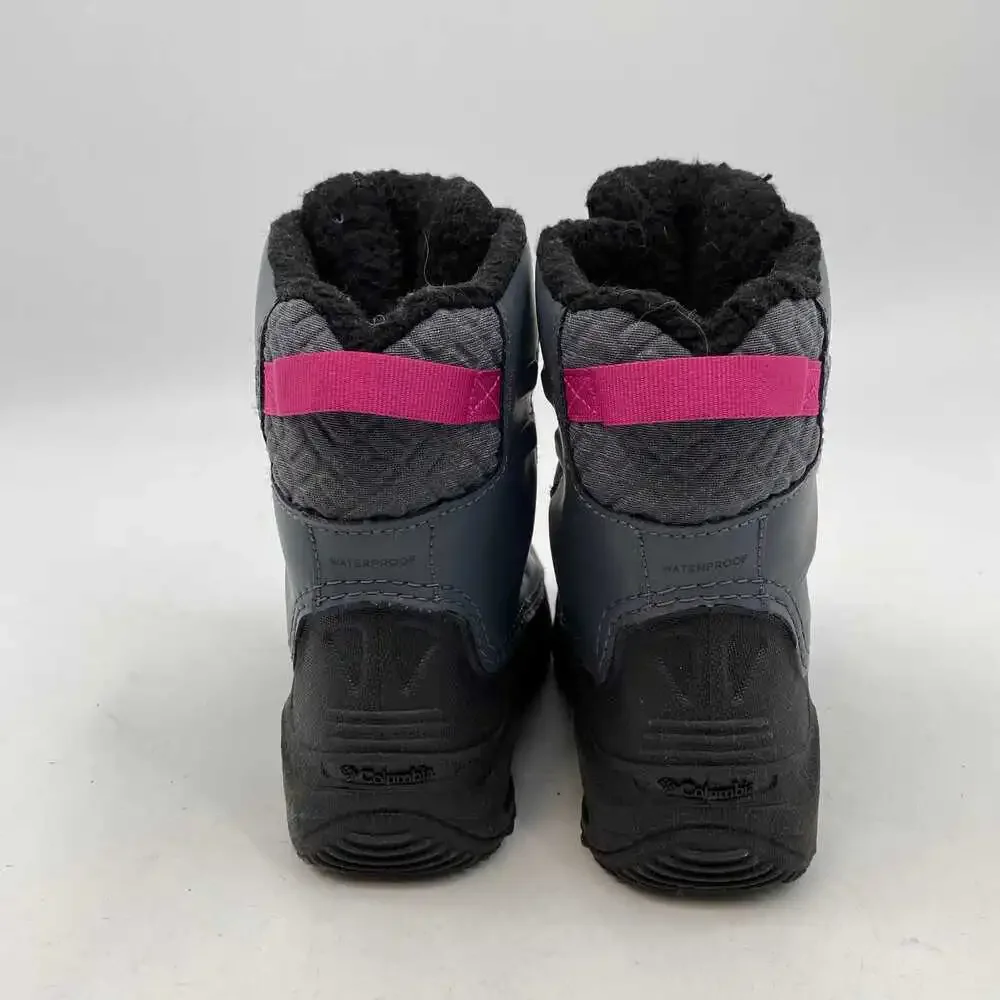 Columbia Kids Snow Boots Waterproof Gray Pink | Size 2G Girls